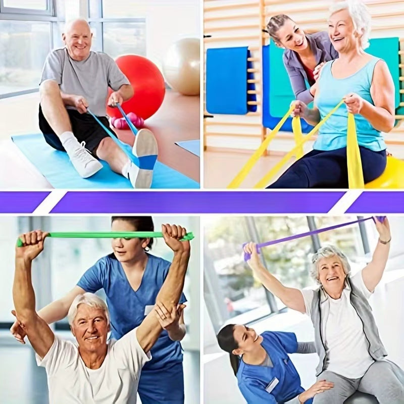 5 Level Yoga Resistance Bands Set 5 Pieces Elastic Workout Bands for Strength Training Pilates Stretching Home Fitness Exercise