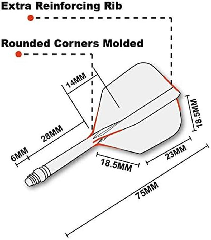 ROST Integrated Dart Shaft and Dart Flight Standard/Slim/Diamond/Big Wing/Tear/Diamond